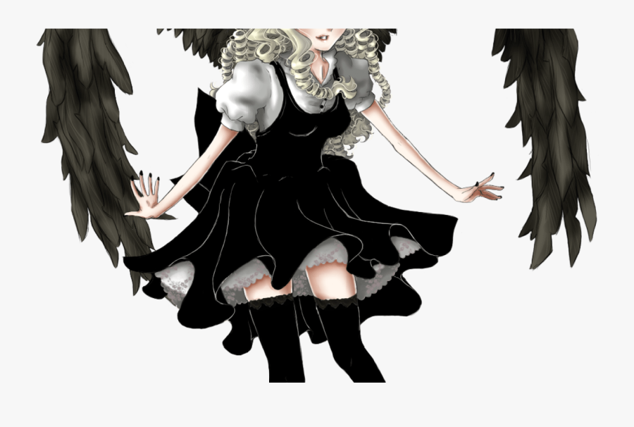 Angels Powerpoint - Fallen Angel Anime Girl, Transparent Clipart