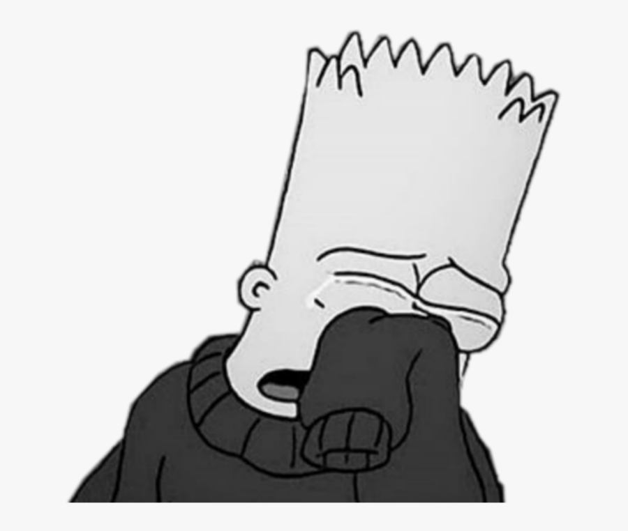 Draw Bart Simpson Crying , Free Transparent Clipart