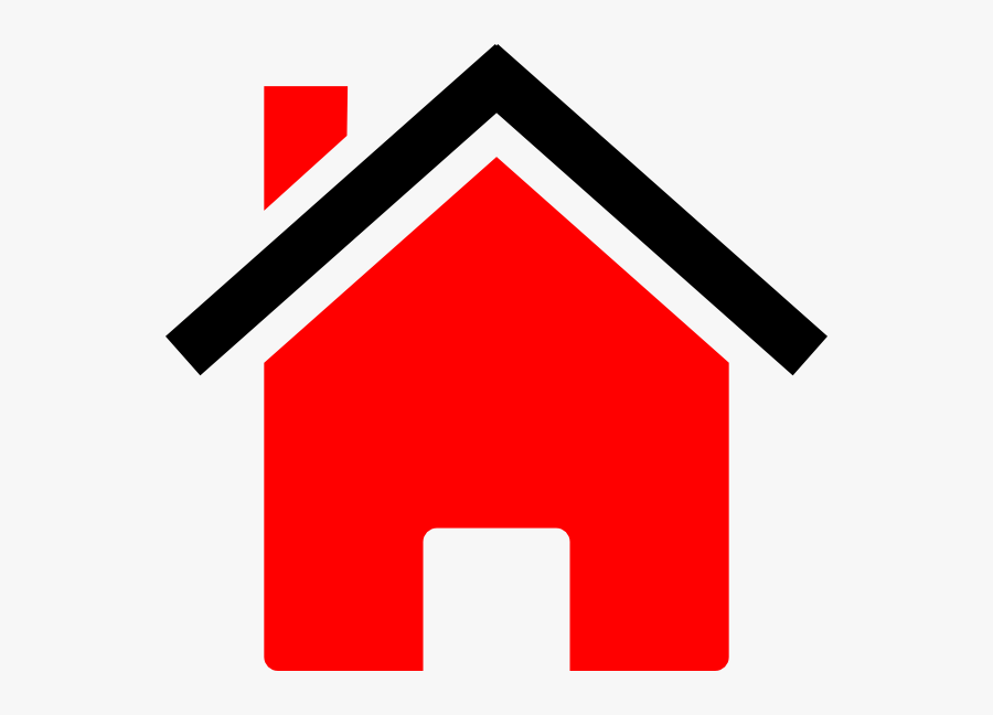 House Black Red Clip Art At Clker - Red Black House Logo, Transparent Clipart