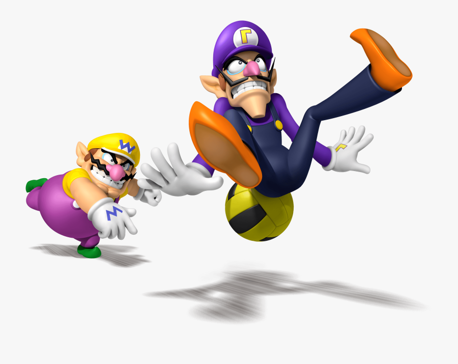 Transparent Waluigi Png - Mario Sports Mix Wario, Transparent Clipart