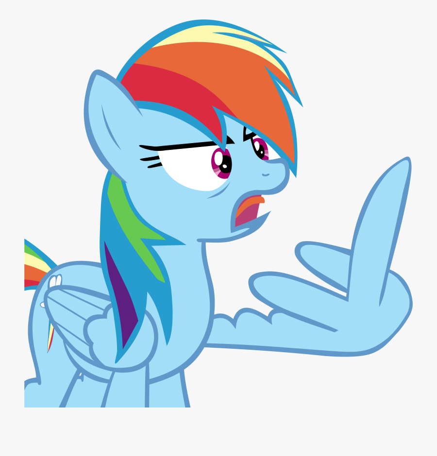 Rainbow Dash Middle Finger, Transparent Clipart