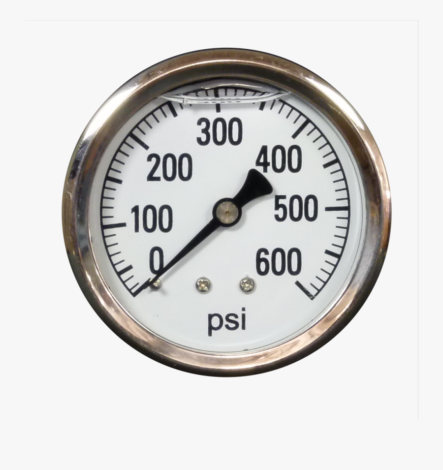 Pressure Gauge, 0-600 Psi, Panel Mount, W/ Bracket - Instrument Used To Measure Pressure, Transparent Clipart