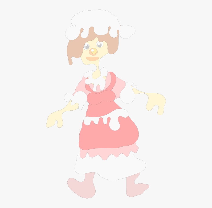 Woman In Pink Dress - Illustration, Transparent Clipart