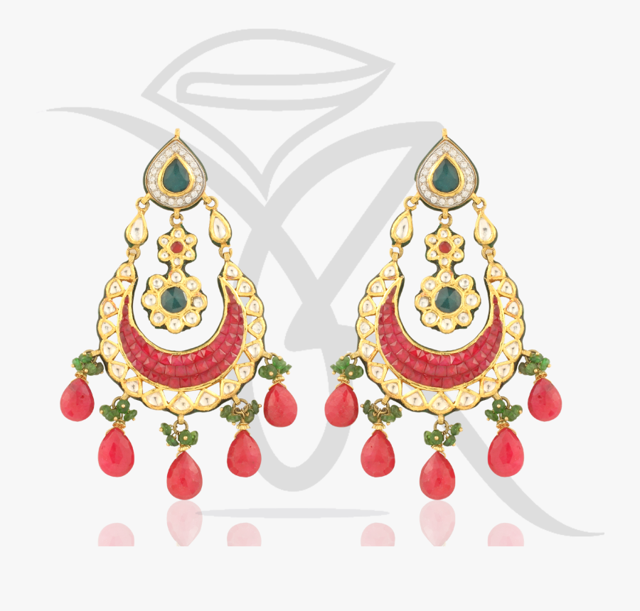 Jewelry Clipart Kundan - Earrings, Transparent Clipart