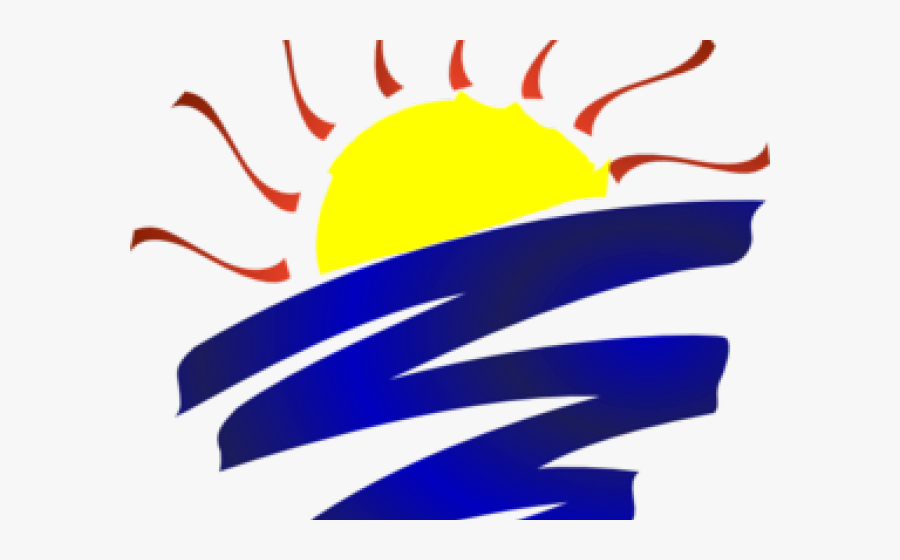 Sunset Clipart Water - Clip Art Rising Sun, Transparent Clipart
