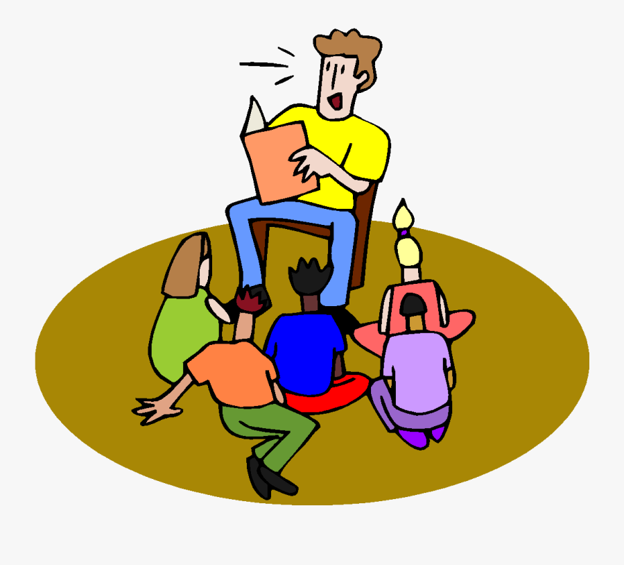 Transparent Read Book Clipart - Story Teller Clip Art, Transparent Clipart