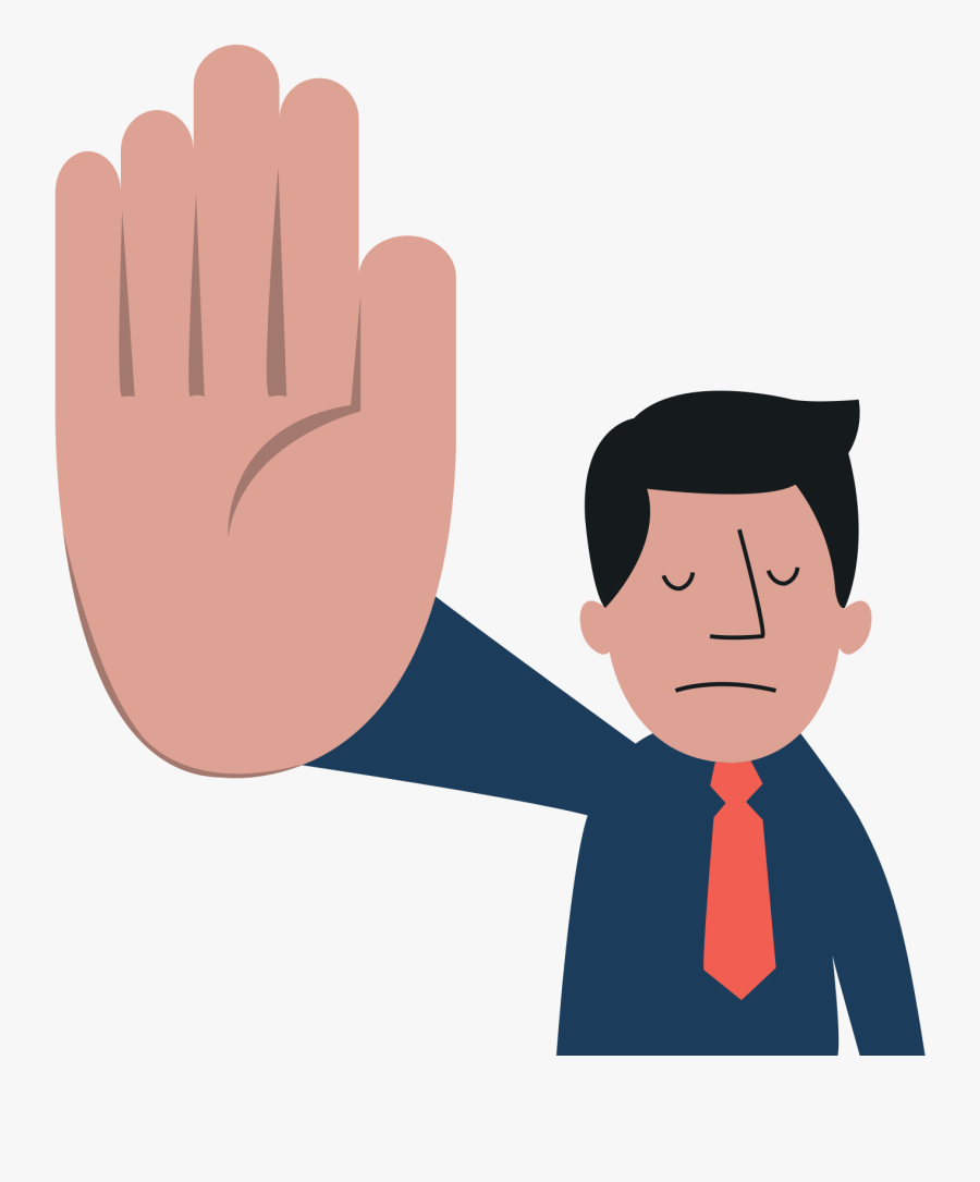 Assertive Leader - Man Talk To The Hand, Transparent Clipart