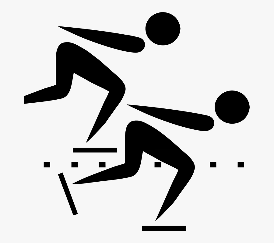 Olympic Speed Skating Logo, Transparent Clipart