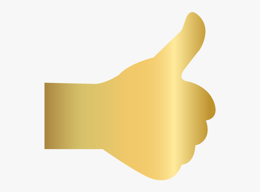 Thumbs Up Clipart Transparent - Gold Thumbs Up Transparent, Transparent Clipart