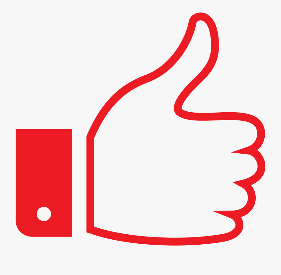 Thumbs Up Clipart Red - Red Thumbs Up Icon, Transparent Clipart