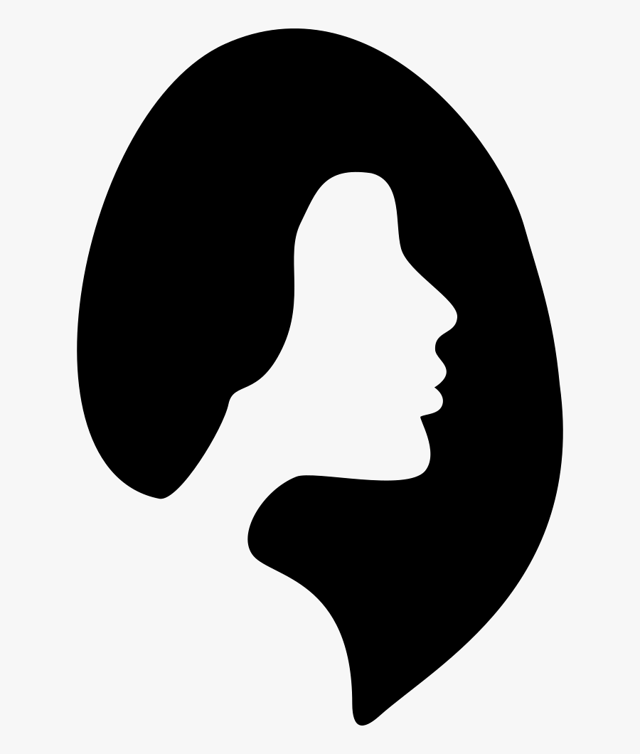 Hair Salon Logo Png - Silhouette Woman Side View, Transparent Clipart