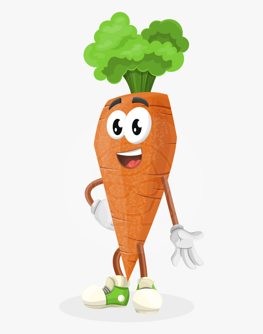 Male Character Mr Carrotson - Vegetable, Transparent Clipart