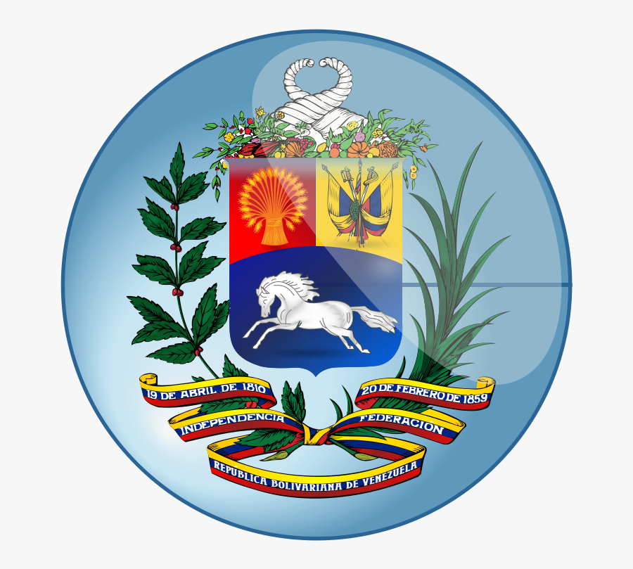 Escudo De La Republica Bolivariana De Venezuela - Venezuela Emblem, Transparent Clipart