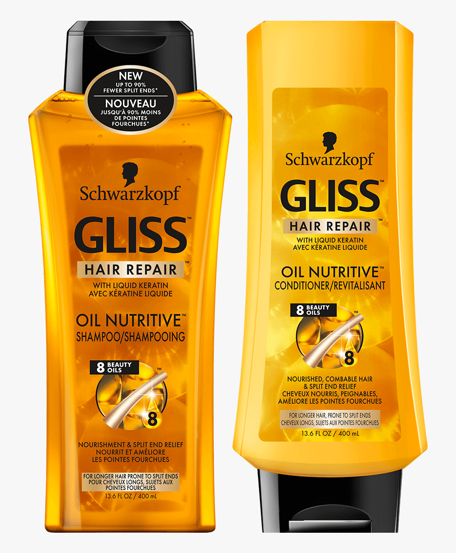 Shampoo Clipart Oily Hair - Schwarzkopf Gliss Hair Repair Conditioner, Transparent Clipart