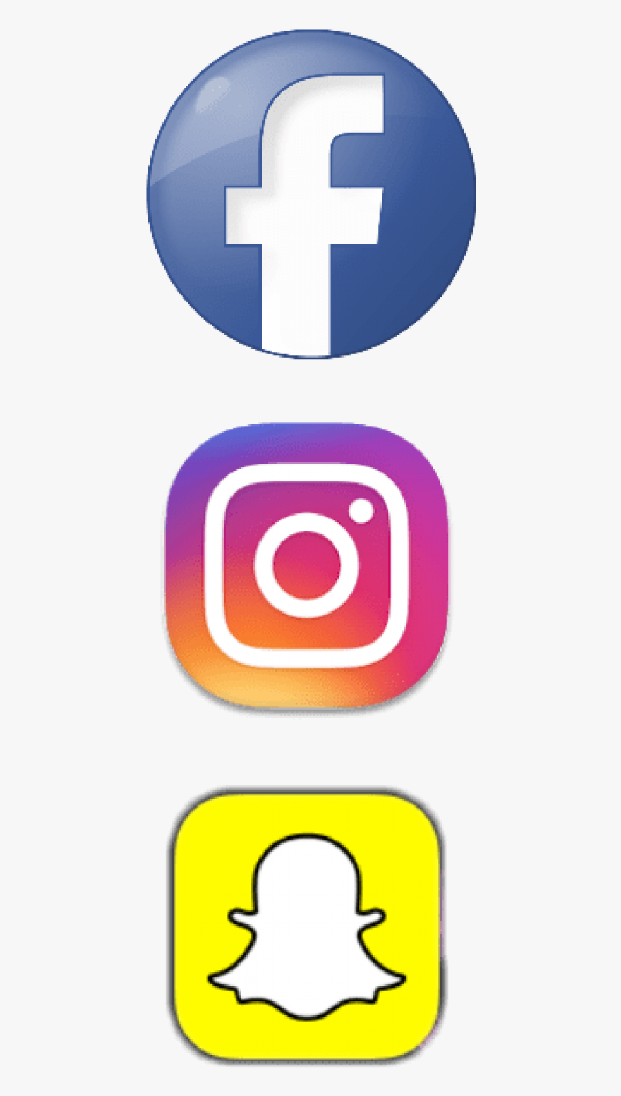 Free Png Download Facebook Instagram Snapchat Logo - Transparent Background Facebook And Instagram Logo, Transparent Clipart