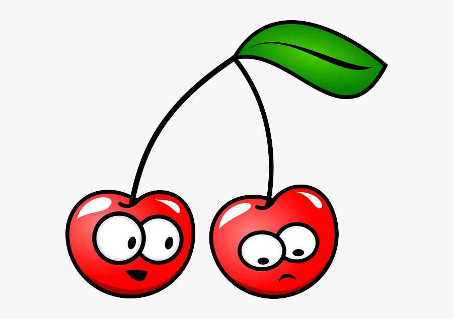 Cartoon Cherries With Faces, Transparent Clipart