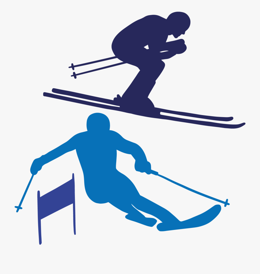 Skier Vector Svg - Nordic Skiing, Transparent Clipart