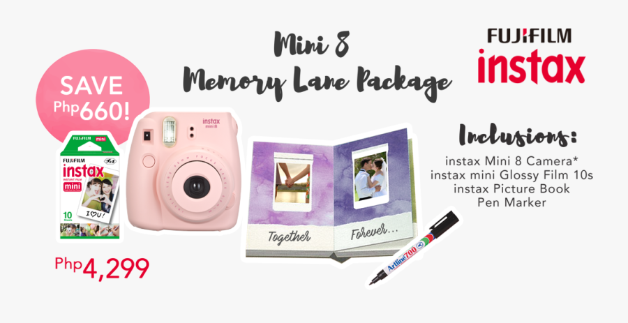 Memory Lane Package - Fujifilm Instax Mini, Transparent Clipart
