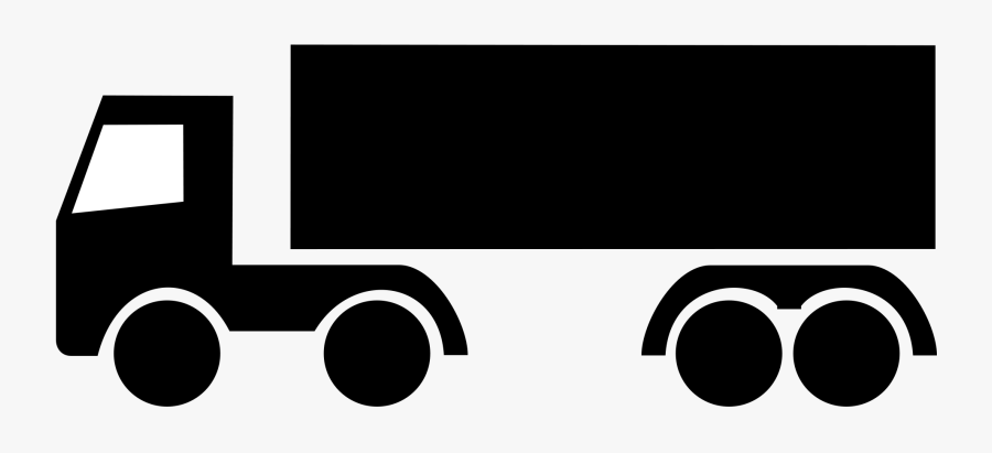 Lkw Mit Aufleger Aus - Silueta De Camion De Carga, Transparent Clipart