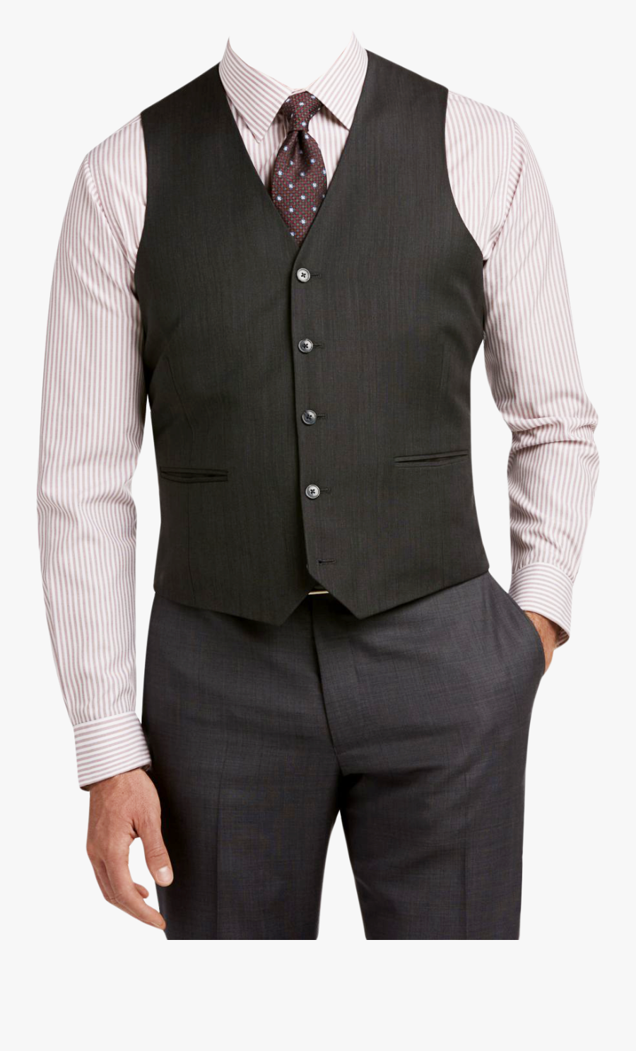Vest Png Transparent - Formal Pant Shirt With Waistcoat, Transparent Clipart