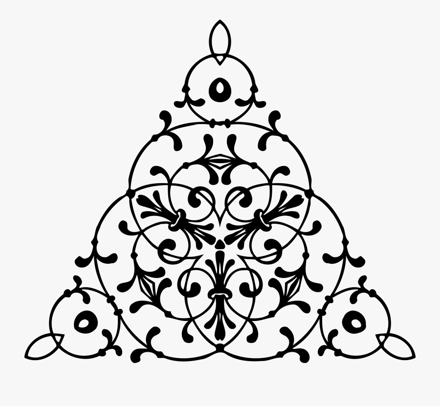 Ornament Computer Icons Christmas Tree Symmetry Black - Ornament Circle Dutch, Transparent Clipart
