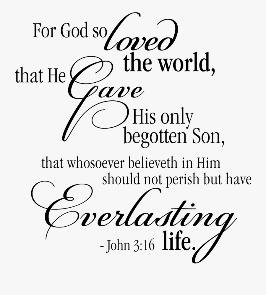 John 3 16 Funeral, Transparent Clipart