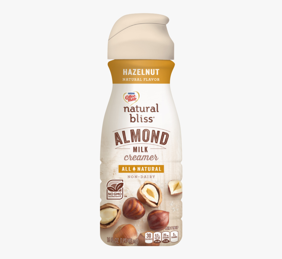 Hazelnut Almond Milk Coffee Creamer Natural Bliss Coffee - Natural Bliss Almond Milk Creamer, Transparent Clipart