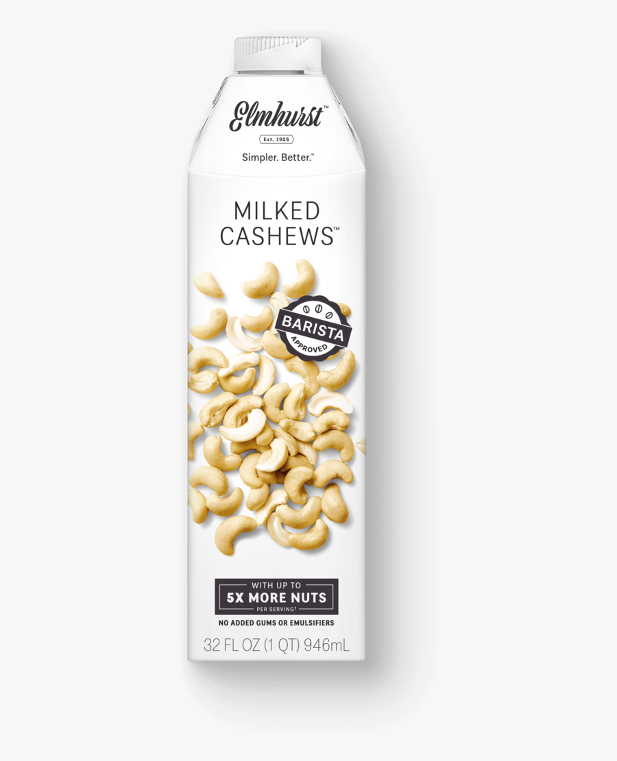 Elmhurst Milked Cashews Unsweetened, Transparent Clipart