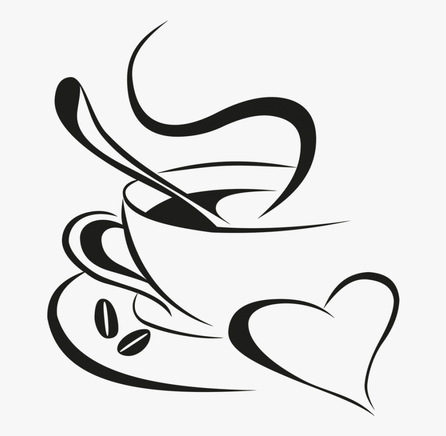 S Sticker Mural Tasse Caf C A Coeur D C Acoration Interieur - Vector Logo Kopi Png, Transparent Clipart