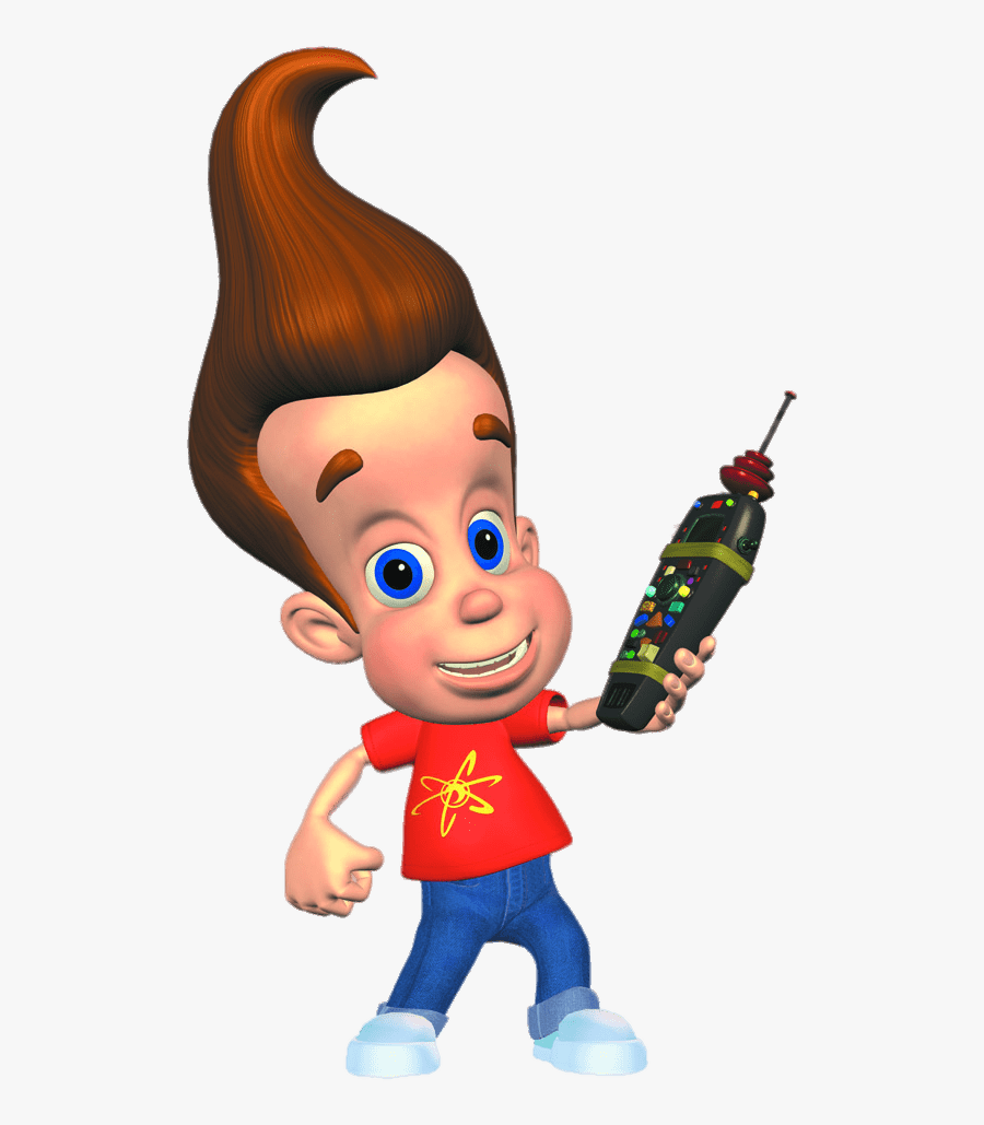 Jimmy Neutron Holding Remote - Timby Neutron, Transparent Clipart