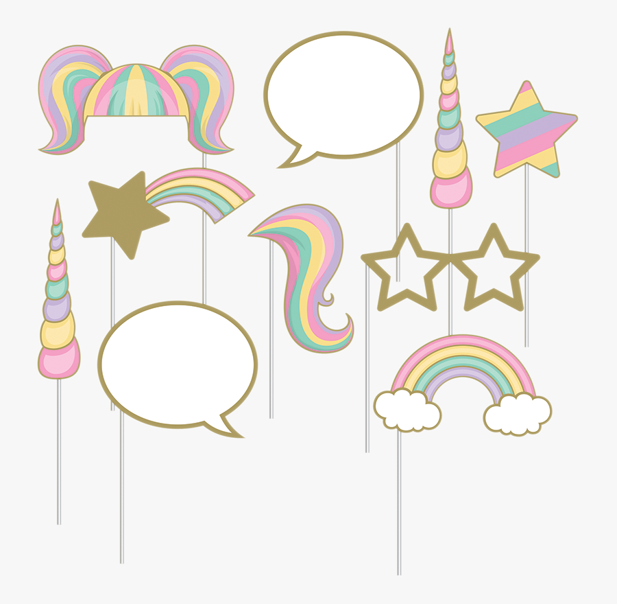 Artículos De Fiesta All Aboard Photo Booth Props Set - Unicorn Sparkle Photo Booth Props, Transparent Clipart