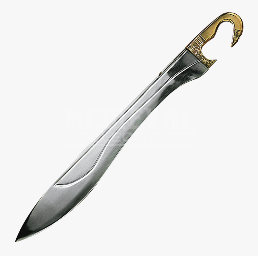 Clip Art Sword With Brass Handle, Transparent Clipart