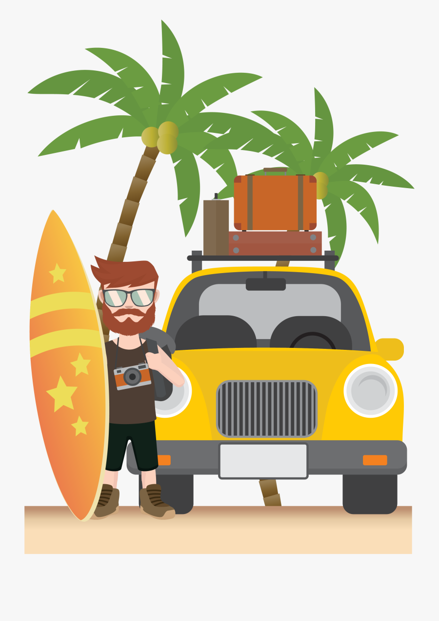 Summer Seaside Vacation Png Download Free Clipart - Go Travel Vector Png, Transparent Clipart