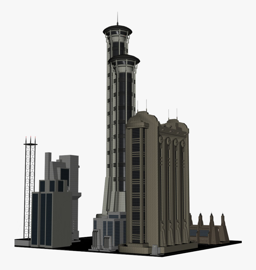 Transparent City Buildings Png - Sci Fi Building Png, Transparent Clipart