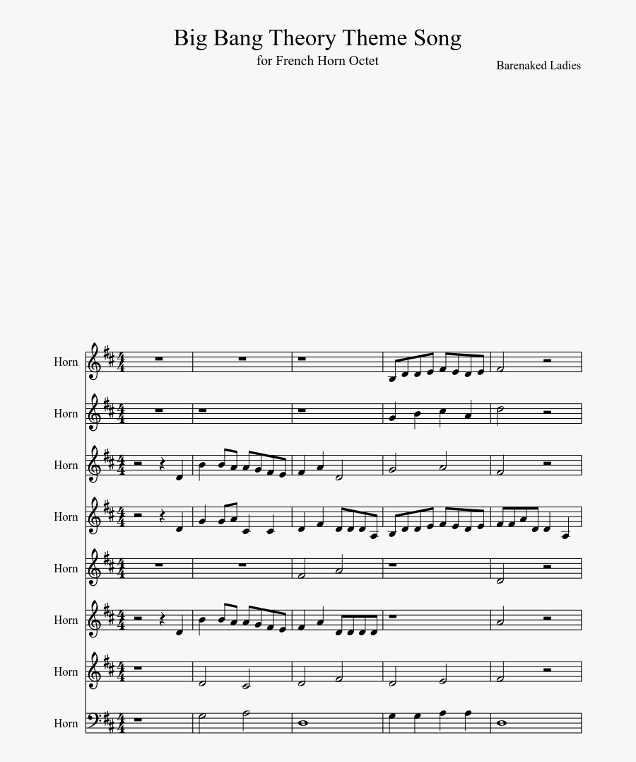 Clip Art Bigbang Theme - Sacred War Sheet Music, Transparent Clipart