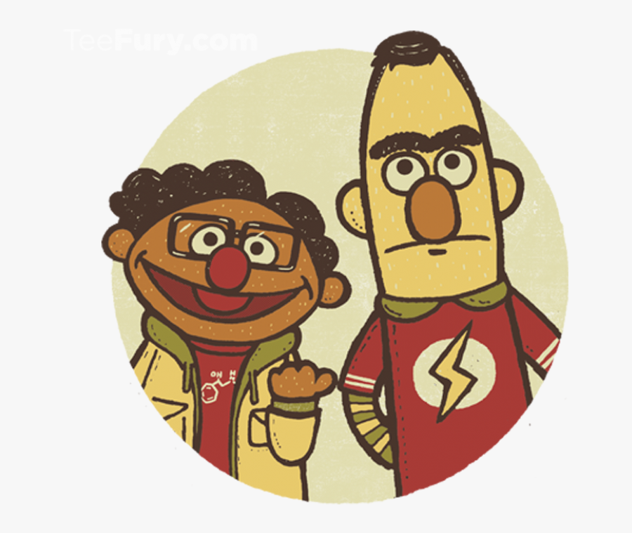Bert And Ernie Leonard And Sheldon, Transparent Clipart