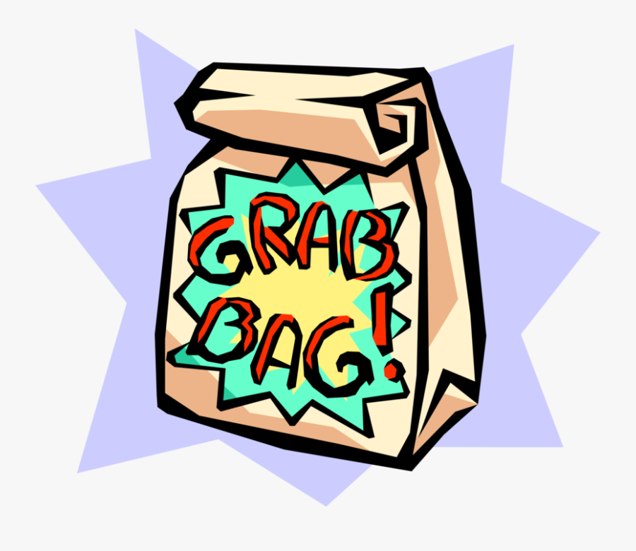 Vector Illustration Of Surprise Grab Bag Paper Sack - Grab Bag Clip Art, Transparent Clipart