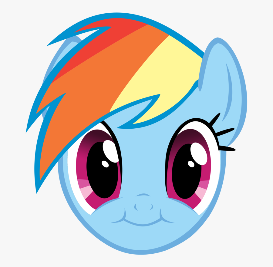 My Little Pony Rainbow Dash Face, Transparent Clipart