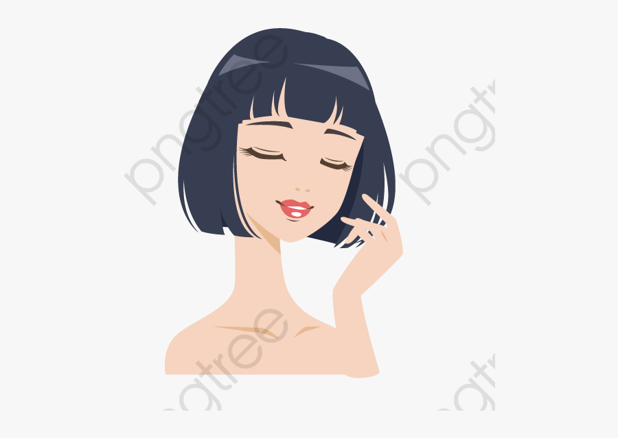 Short Haired Girl Cartoon - Cabello Corto Mujer Animado, Transparent Clipart