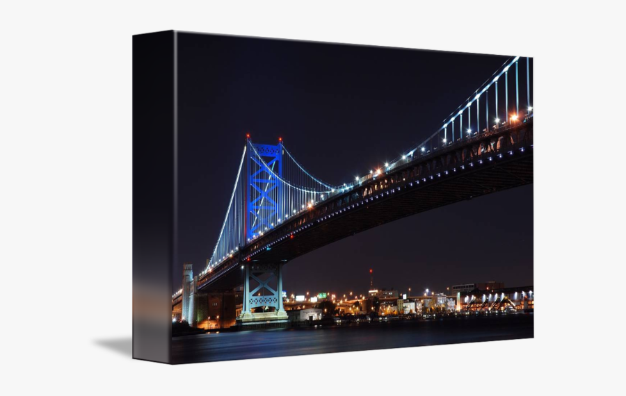 Ben Franklin Bridge Png - Self-anchored Suspension Bridge, Transparent Clipart
