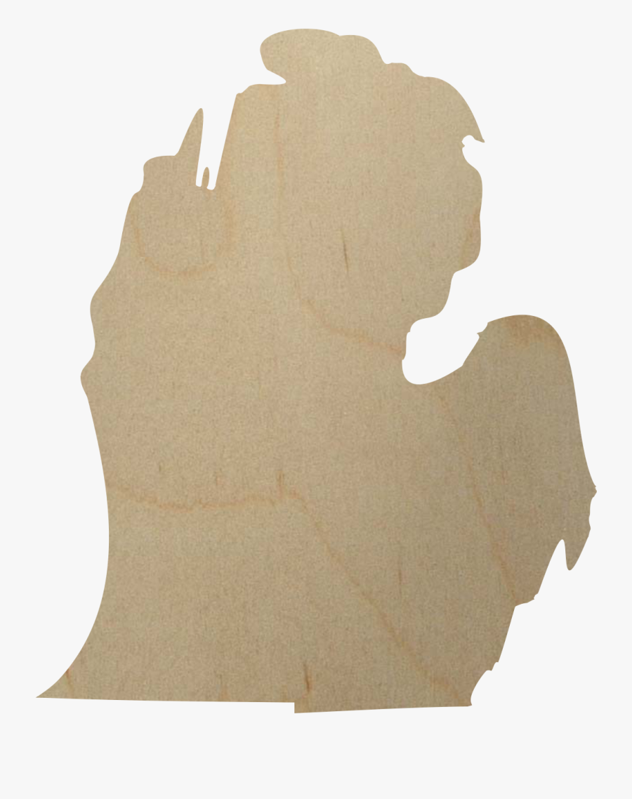 Black Michigan Map Graphic, Transparent Clipart