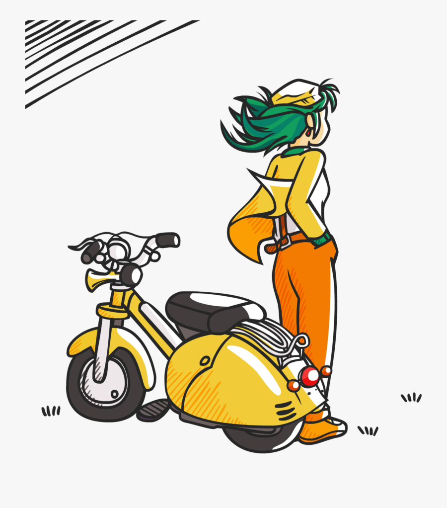Cartoon Clipart , Png Download - Yokohama Kaidashi Kikou Bike, Transparent Clipart