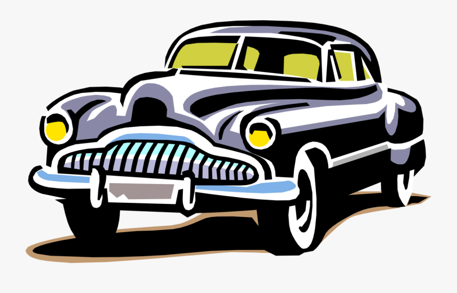 Model Sedan Image Illustration - Cartoon Old Car Png, Transparent Clipart