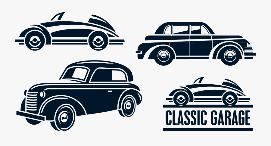 Classic Car Vintage Retro-style Automobile - Classic Car Silhouette Vector, Transparent Clipart