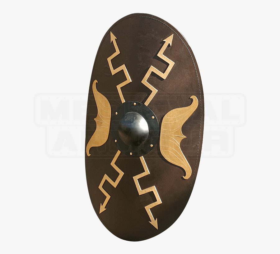 Transparent Viking Shield Png - Oval Roman Shield, Transparent Clipart