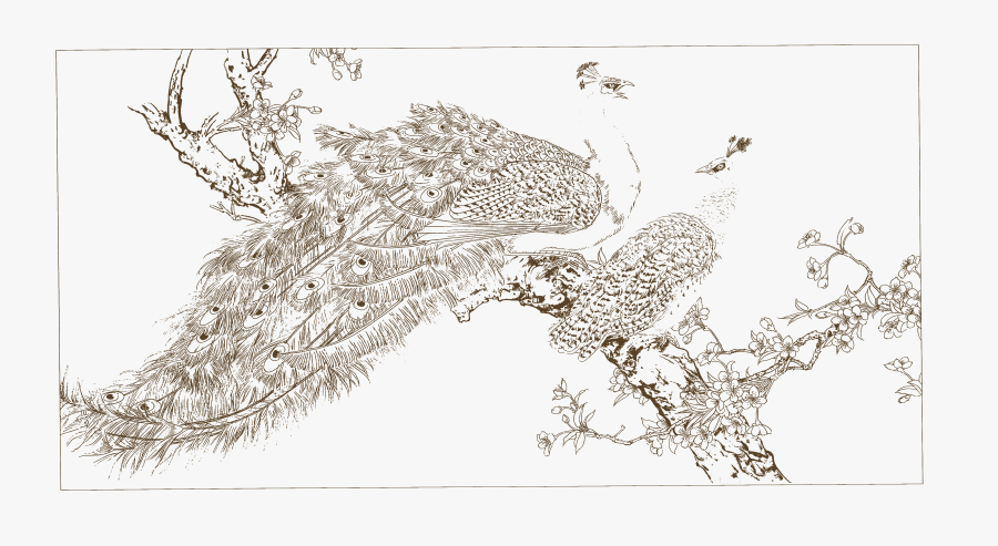 Bird Wash Painting Chinese - Ink Wash Painting, Transparent Clipart