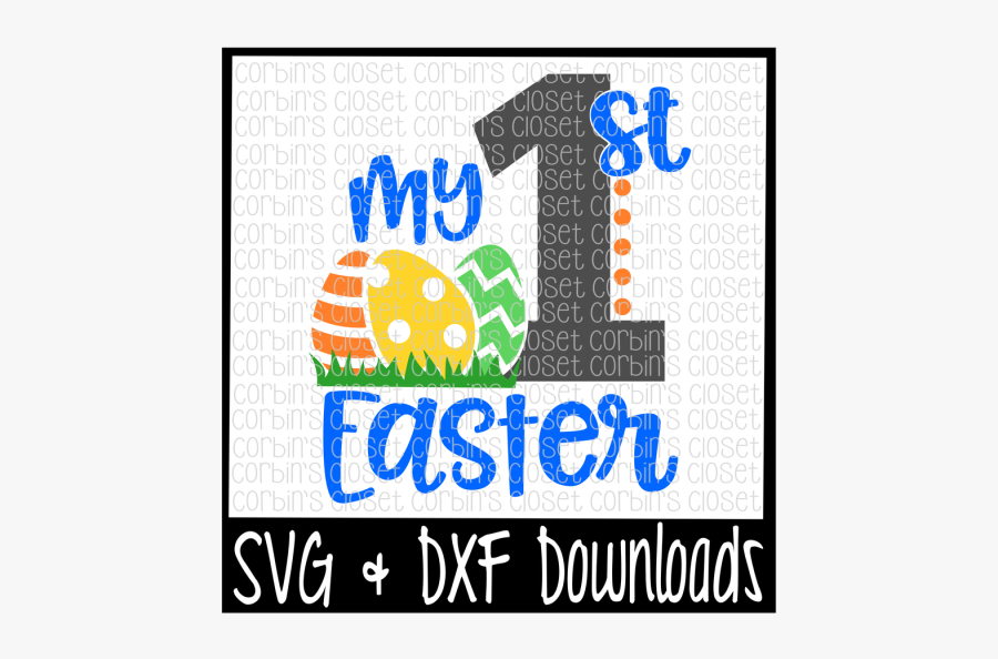 Free Easter Svg * My First Easter * Easter Eggs Cut - Postage Stamp, Transparent Clipart