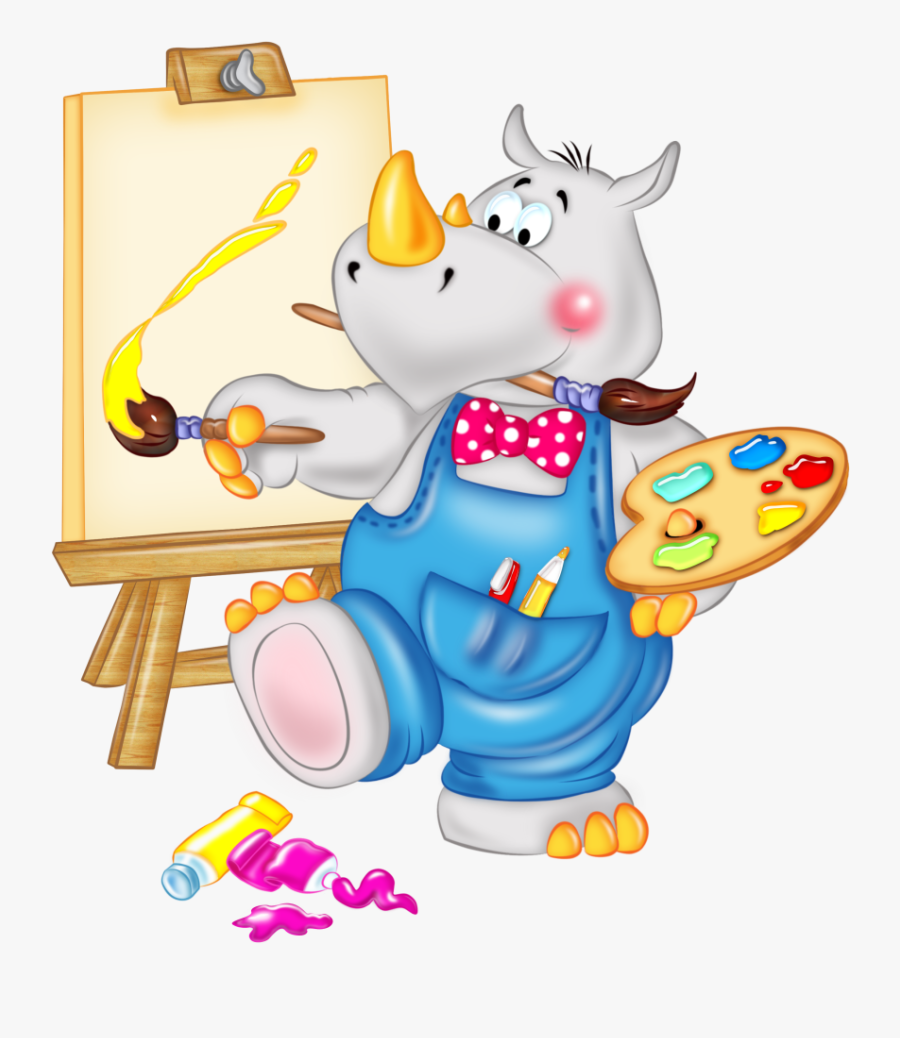 Painter Clipart Animal Painting - Animal Painter Clip Art, Transparent Clipart