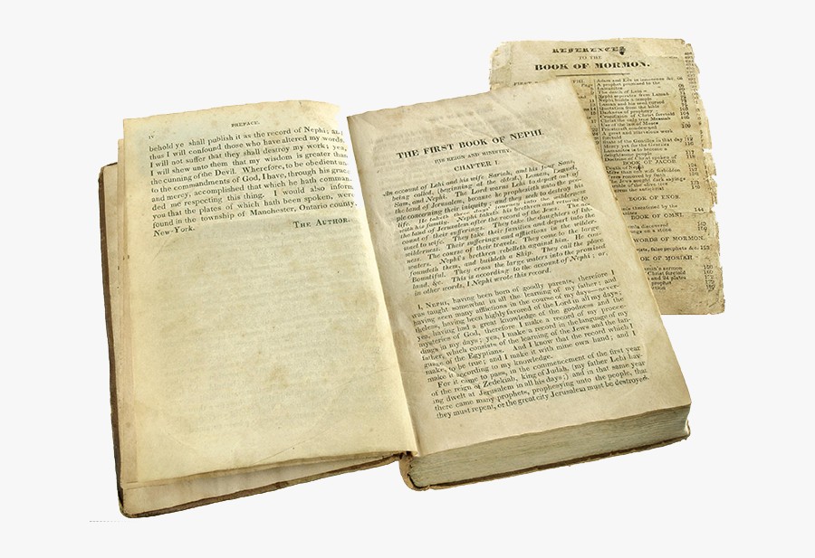 1830 Book Of Mormon Replica - Early Books Of Mormon, Transparent Clipart