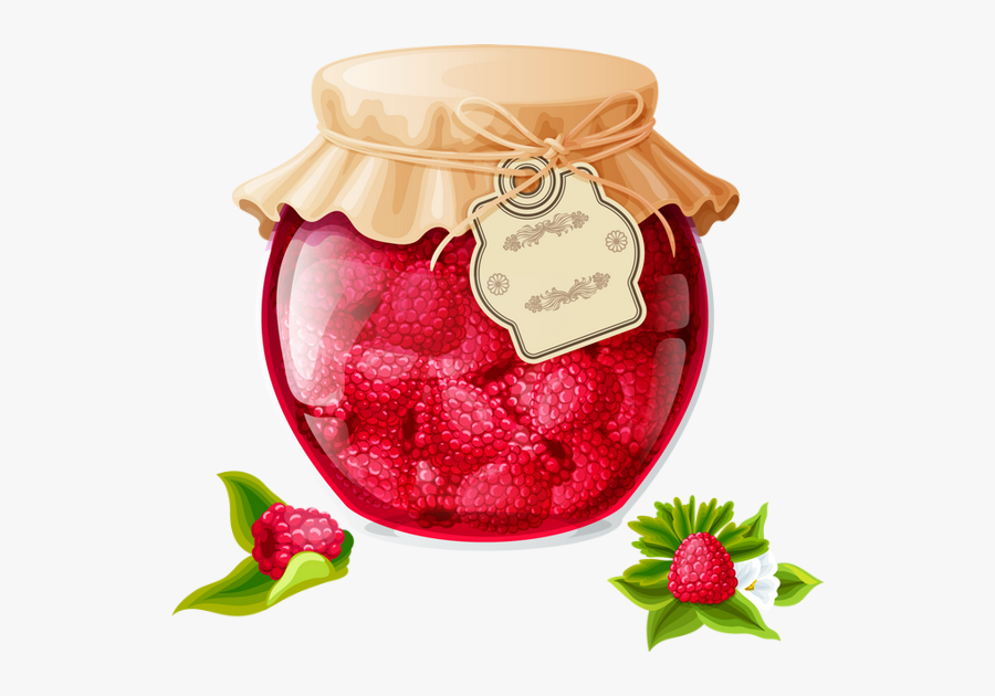 Tube Gourmandise, Pot De Framboises - Home Made Jam Jar, Transparent Clipart